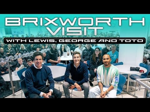 Touring our Engine Factory with Lewis, George and Toto.