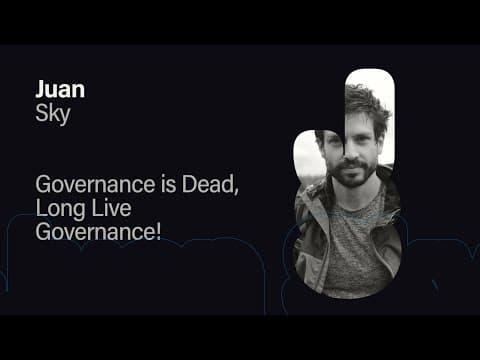 Governance is Dead, Long Live Governance! - Juan