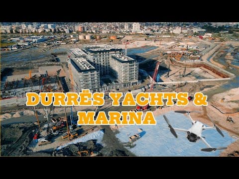 Durrës Marina Drone View - Works Still Ongoing After Years