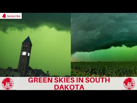 Green skies and severe storms