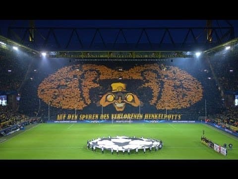 Südtribüne choreography, BVB v Málaga, Champions League quarter-final