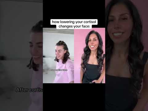 cortisol face: the truth behind stress wrinkles and puffy eyes 👇🏼 #shorts