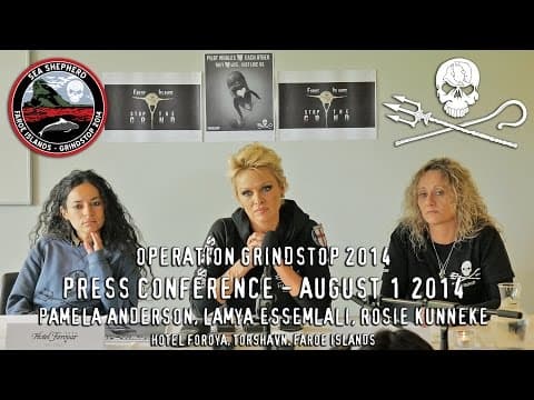 Pamela Anderson Press Conference for Operation Grindstop