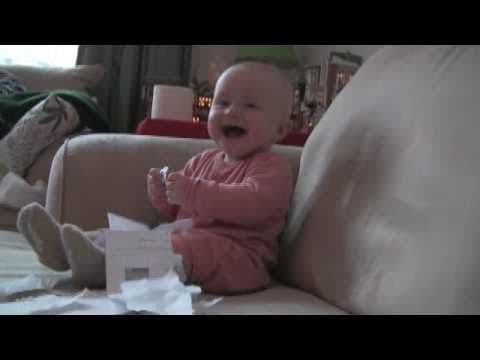 Baby Laughing at Ripping Paper