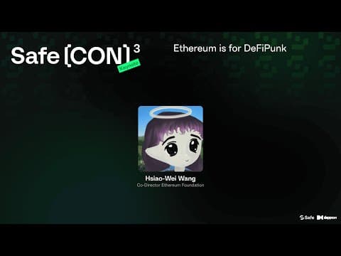 Ethereum is for Defipunk - Hsiao-Wei Wang