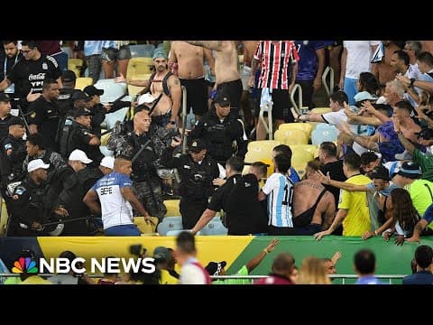 Fans clash with police before Brazil-Argentina