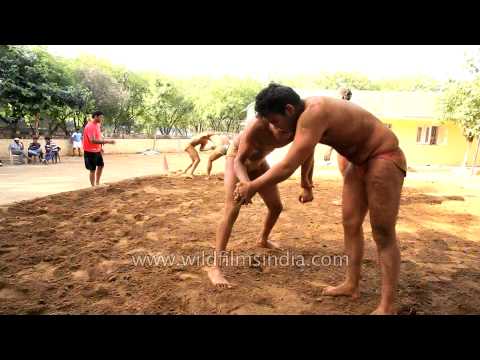 Kushti wrestlers in Akhara