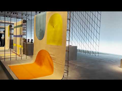 interview: Hermès encloses home collection in transparent iron rod installation at milan design week