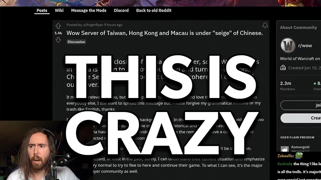 Chinese players arrive on other servers
