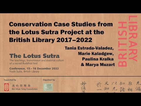 Conserving the Lotus Sutra manuscripts