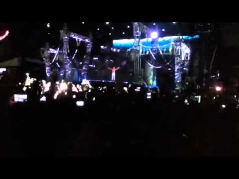 Projected onstage at Coachella