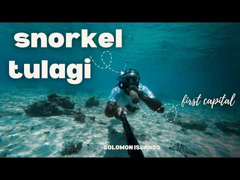 Snorkeling at First Capital Tulagi Solomon Islands on a fine afternoon