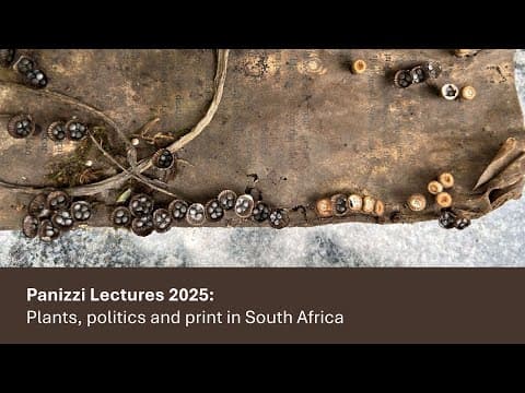 Panizzi Lectures 2025: plants, politics and print