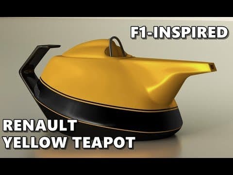 Renault Yellow Teapot Inspired by Formula One