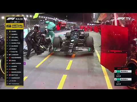 Mercedes Double Stack During Singapore Grand Prix 2023
