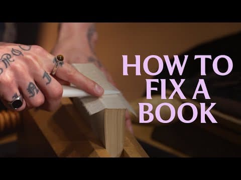 How to fix a book: hinge repair to page tears