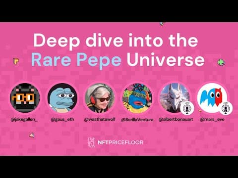 The history of Rare Pepes on The NFT Podcast