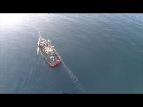 Fishing boats south of isle of man filmed with a drone 1.8 miles from shore