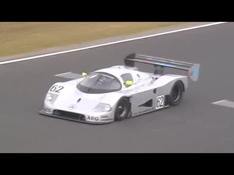 1989 Sauber Mercedes C9 Group C brutal twin turbo V8 sound Le Mans | Phillip Island Classic 2009