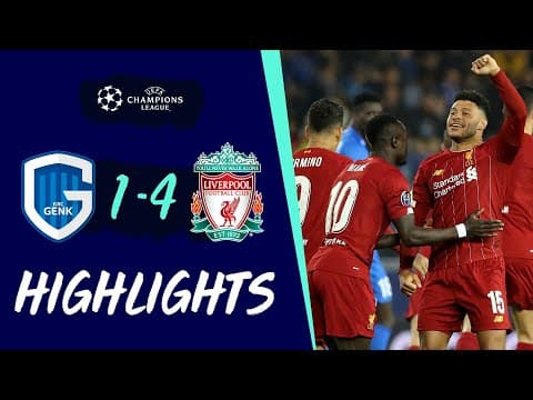 Genk 1-4 Liverpool: highlights | Oxlade-Chamberlain scores