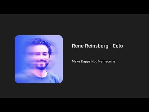 Make Dapps Not Memecoins - Rene Reinsberg