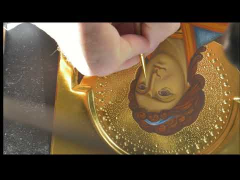 Egg Tempera Brushwork on an Archangel