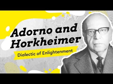 Critical Theory: Adorno, Horkheimer & the culture industry