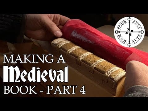 Making a medieval book by hand: paring and covering