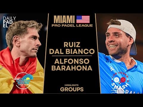 INTERESTING MATCH | Ruiz & Dal Bianco VS Alfonso & Barahona | PRO PADEL LEAGUE MIAMI |…
