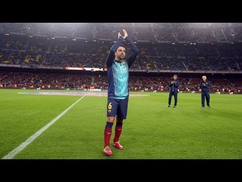 Camp Nou pays tribute to Xavi for his 700 matches