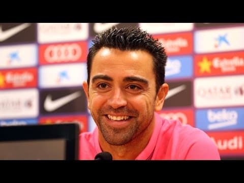 Rueda de prensa de despedida de Xavi Hernández