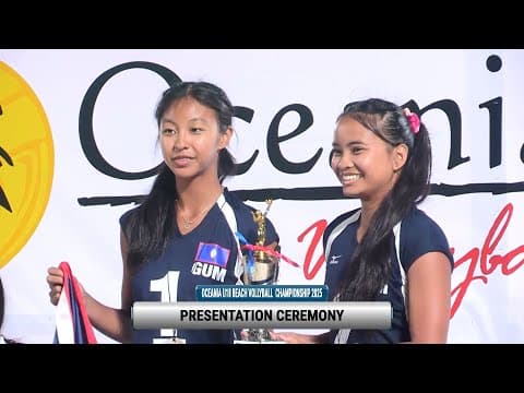 Oceania U18 Beach Volleyball Championship Presentation Ceremony 2025.
