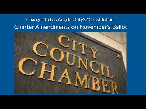 Sixty recommendations for the city charter