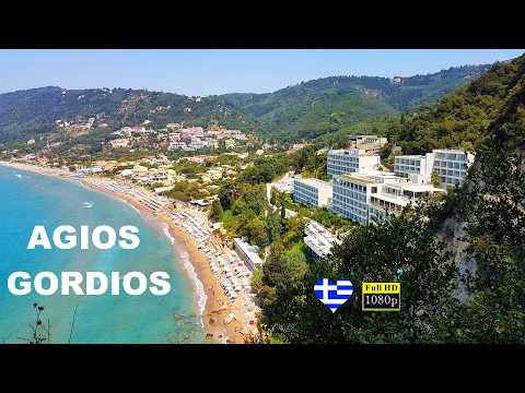 AGIOS GORDIOS BEACH & CORFU TOWN: West Coast Paradise & Old City Tour [4K]