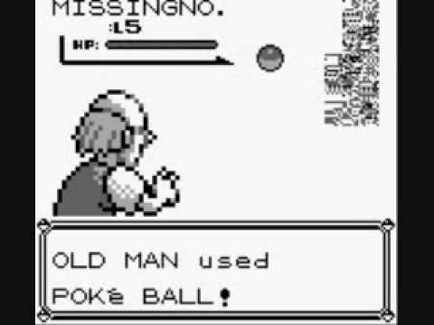Old Man glitch catches Missingno. — Pokémon Blue