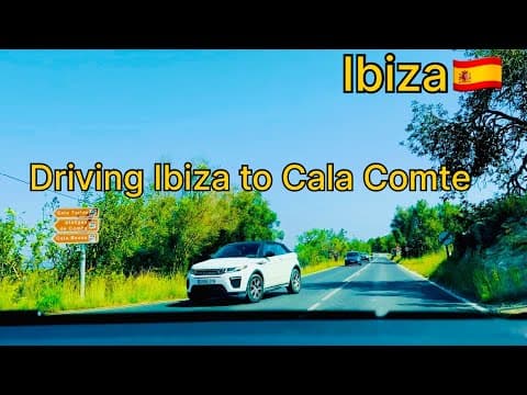 Ibiza - Driving Ibiza to Cala Conta(Cala Comte) - Driving tour Ibiza - Balearic island (4K)