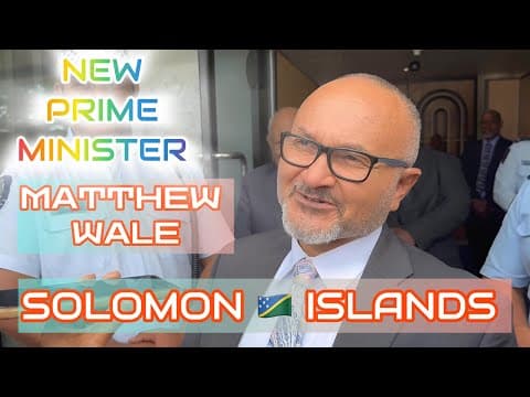 [4k] New Solomon Islands Prime Minister MATTHEW WALE Speaks Out in FIRST Interview