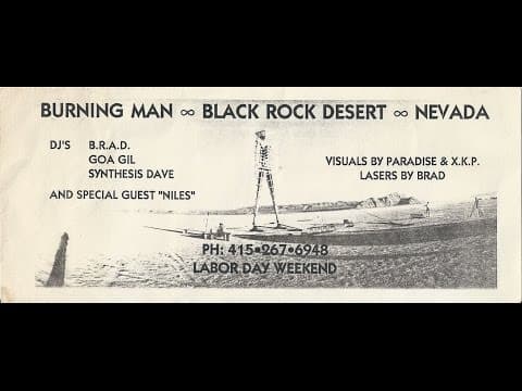 1992 Burning Man with Goa Gil, Ariane, B.R.A.D., Friends and Family