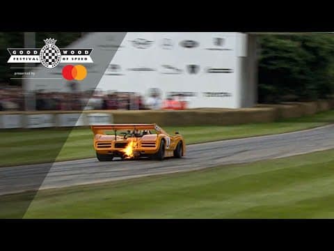 7-litre V8 McLaren M8F Can-Am car monsters Goodwood hill