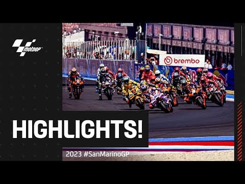 MotoGP™ Race Highlights 💪 | 2023 #SanMarinoGP 🇸🇲