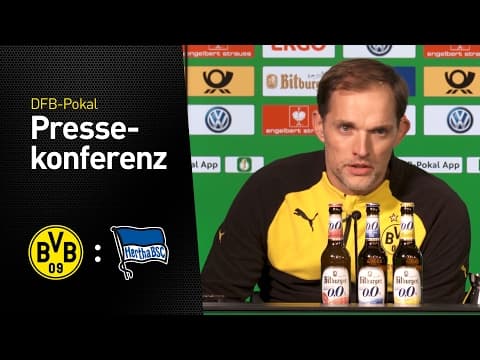 Press conference after the DFB-Pokal last-16 win over Hertha
