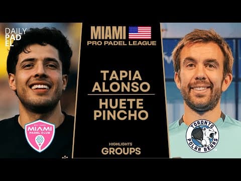 AGUSTIN'S MAGIC | Tapia & Alonso VS Huete & Pincho Fernandez | PRO PADEL LEAGUE MIAMI |…