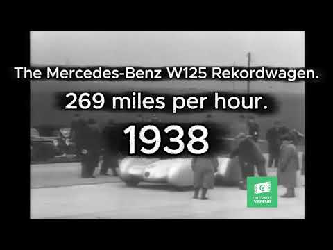 🏁 The 1938 Mercedes W125 Rekordwagen - 432.7 km/h on a public road. ⚙️ #ChevauxVapeur #racing #car