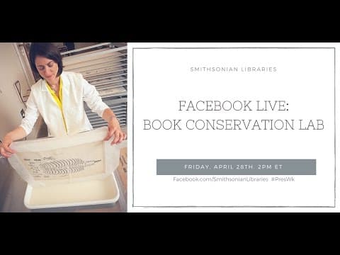 A tour of the Smithsonian book conservation lab