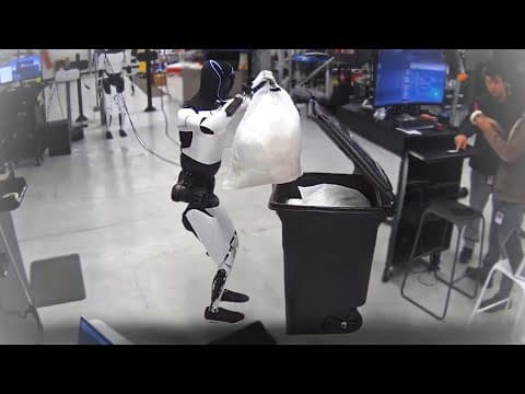 Tesla Optimus Walks Among Crowd