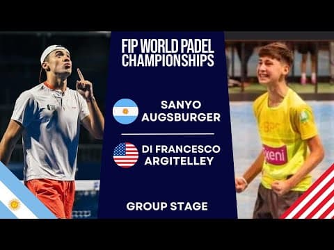 SANYO/AUGSBURGER VS DI FRANCESCO/AGRITELLEY - WORLD PADEL CHAMPIONSHIPS 2024 - HIGHLIGH…