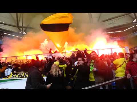 Dortmund ultras pyro action at the 2013 derby