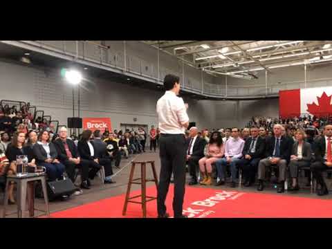 2019 01 16 A very weak answer, to a Horse Slaughter question to Justin Trudeau Brock University