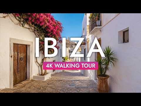 [4K] Eivissa, Ibiza Walking Tour | Dalt Vila, Old Town & Harbour