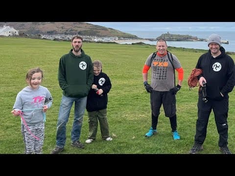 Peel Headland Cliff Abseil and Coastal Explore.  Isle of Man.